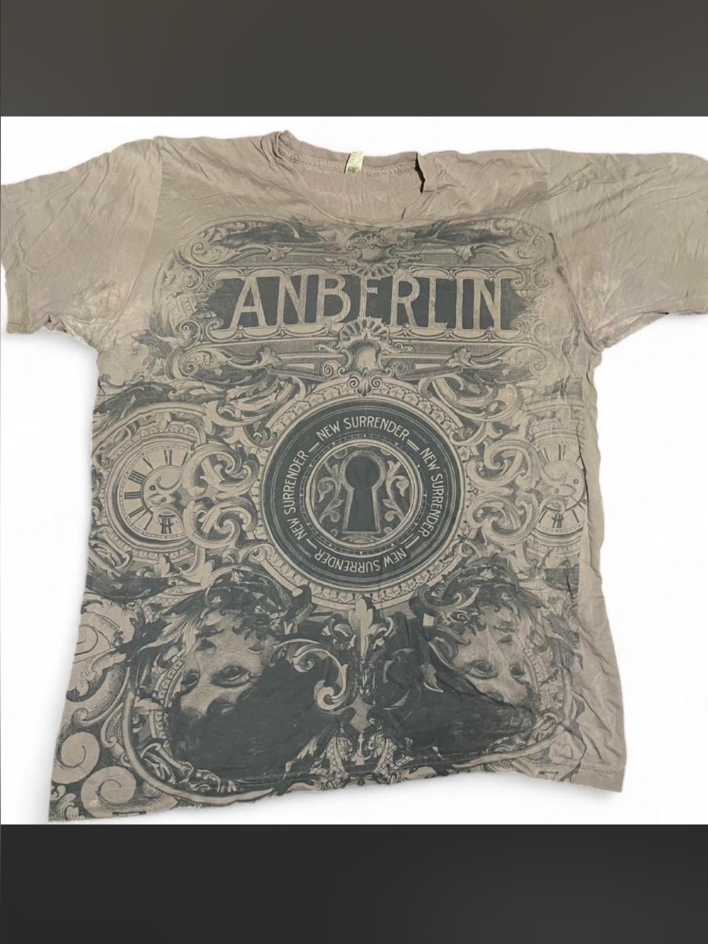 American Apparel Taupe Short-Sleeve Anberlin Band Tee
